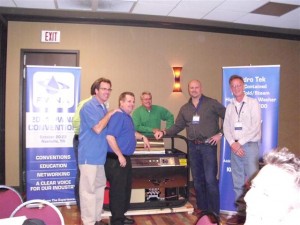 Eric Clarke, Marv Gerdes, Rory Wilson, Jon Welker, and Tom Vogel at the 2011 PWNA Convention in Nashville, TN