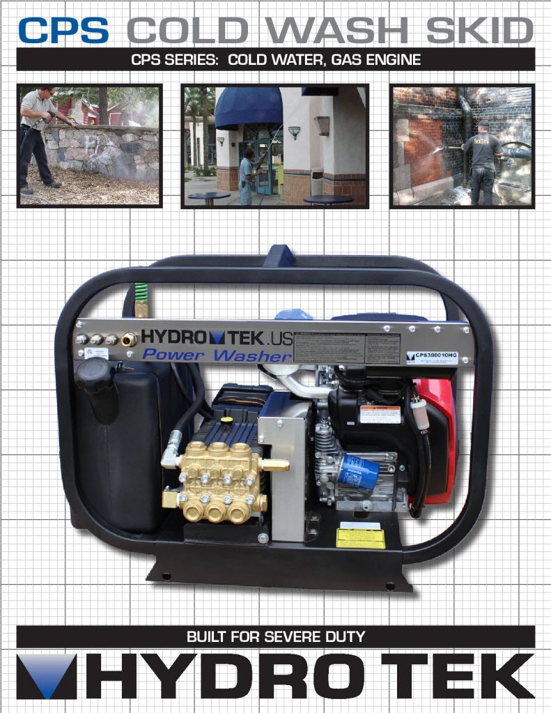 CPS Series Cold Water Pressure Washer Brochure Page1