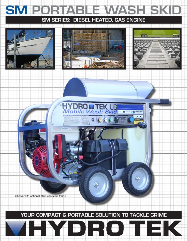 SM Series Portable Hot Water Pressure Washer Brochure Page1